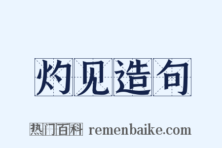 灼见造句是什么意思的图片